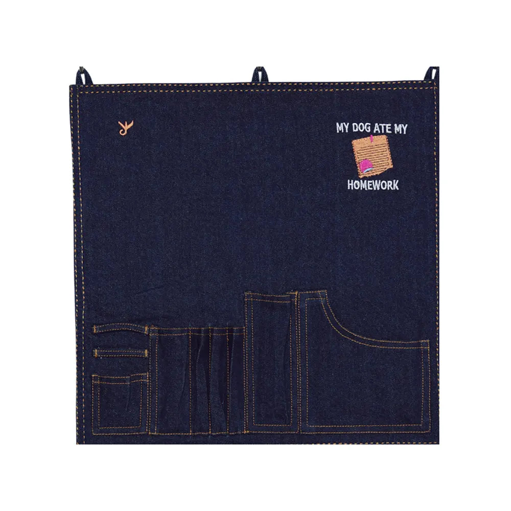 Embroidered Organiser - Dog ate my HW